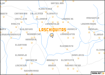 map of Las Chiquitas
