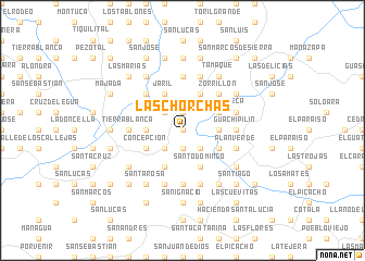 map of Las Chorchas