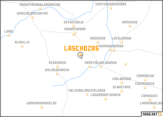 map of Las Chozas