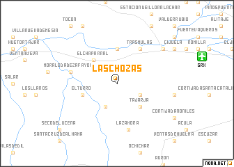 map of Las Chozas