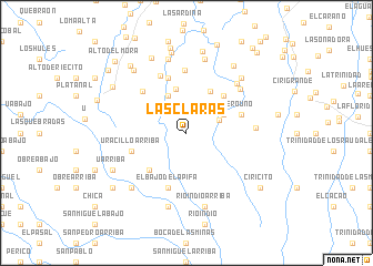 map of Las Claras