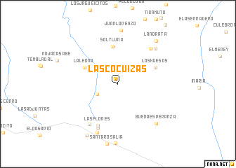 map of Las Cocuizas