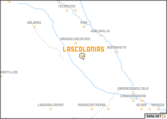 map of Las Colonias