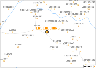 map of Las Colonias