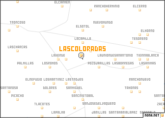 map of Las Coloradas