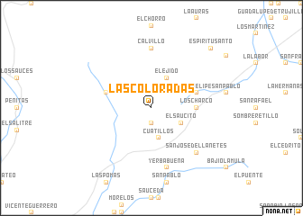 map of Las Coloradas