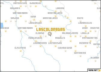 map of Las Coloradas