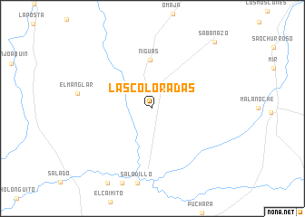 map of Las Coloradas