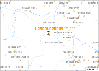 map of Las Coloradas