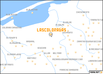 map of Las Coloradas