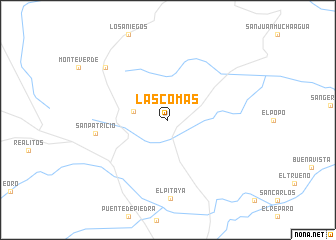 map of Las Comas