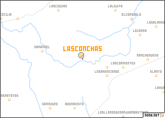 map of Las Conchas