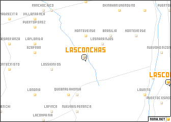 map of Las Conchas