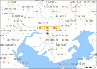 map of Las Conchas