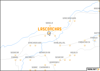 map of Las Conchas