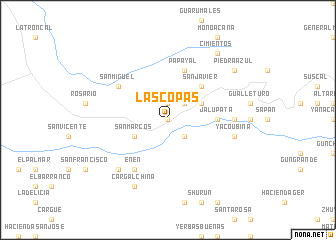 map of Las Copas