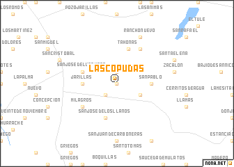 map of Las Copudas