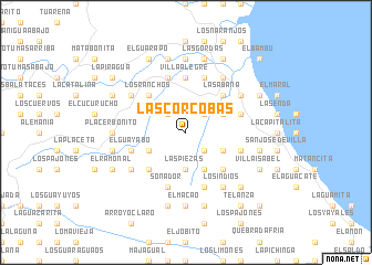 map of Las Corcobas