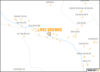 map of Las Corobas