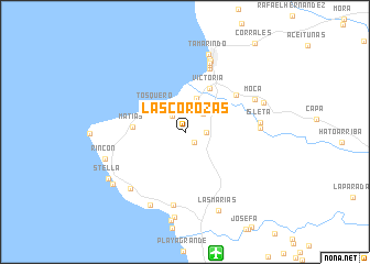 map of Las Corozas