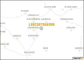 map of Las Cortaderas