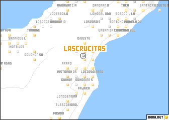 map of Las Crucitas