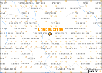 map of Las Crucitas
