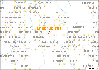 map of Las Crucitas