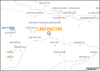 map of Las Crucitas