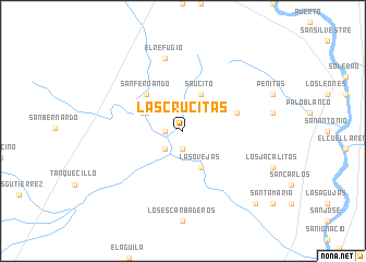 map of Las Crucitas