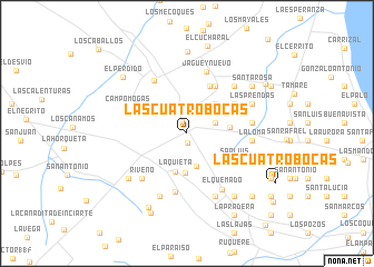 map of Las Cuatro Bocas