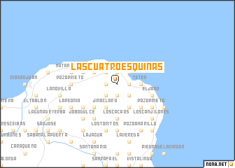 map of Las Cuatro Esquinas