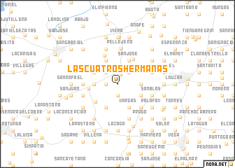map of Las Cuatros Hermanas