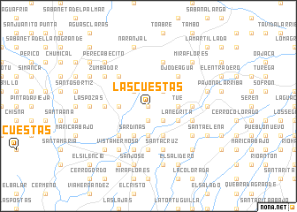 map of Las Cuestas