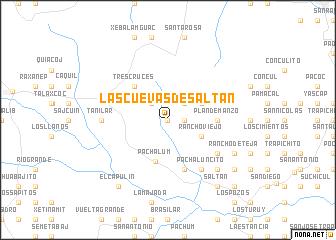 map of Las Cuevas de Saltán