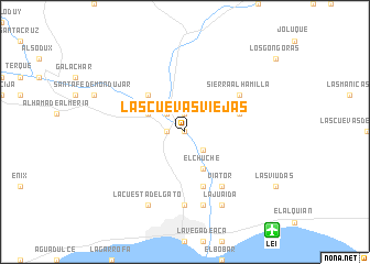 map of Las Cuevas Viejas