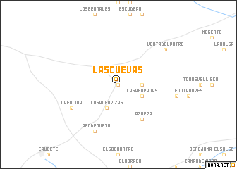 map of Las Cuevas