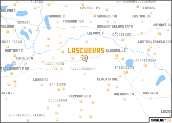 map of Las Cuevas