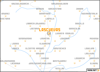 map of Las Cuevas