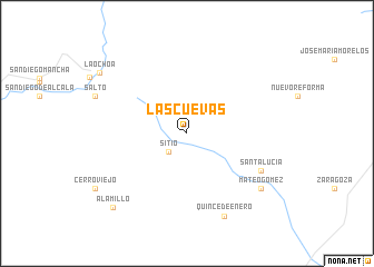 map of Las Cuevas