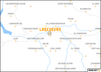 map of Las Cuevas