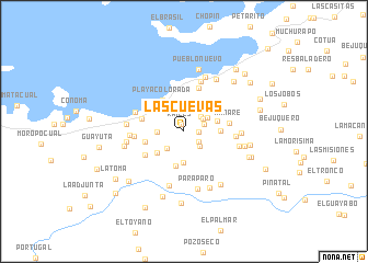 map of Las Cuevas