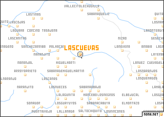 map of Las Cuevas