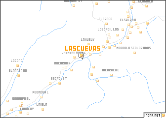 map of Las Cuevas