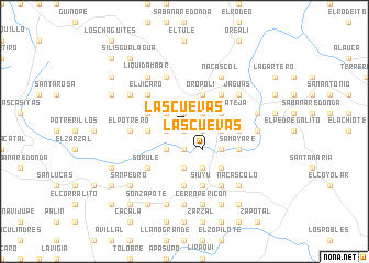 map of Las Cuevas