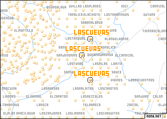 map of Las Cuevas