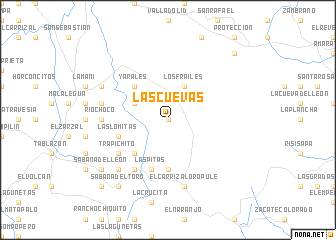 map of Las Cuevas