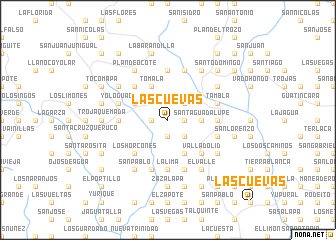 map of Las Cuevas