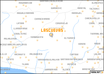 map of Las Cuevas