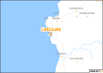 map of Las Cujas